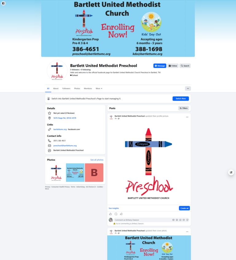NEW Preschool Facebook Page
